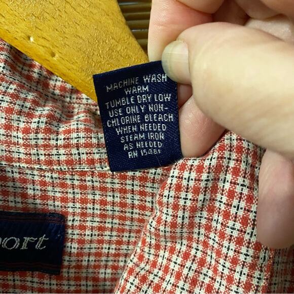 Vintage Men's Red Checkered Arkansas Razorback hogs button down shirt cotton Med - Picture 3 of 8